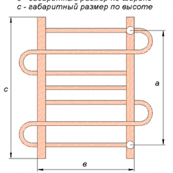 Полотенцесушитель ТДА/АДВ ЛКZ -02 60х50х85 три змейки - фото 7008